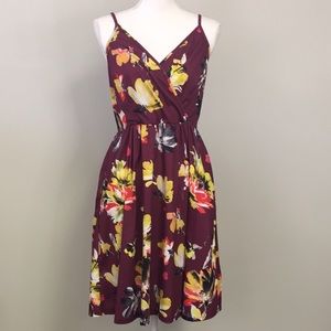 Styleword Women’s Burgundy Floral Dress Size M